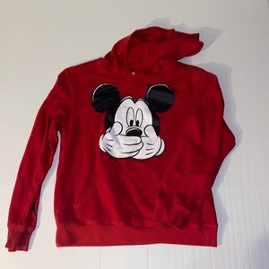 Disney Youth XL Red Mickey Mouse Hooded Sweatshirt